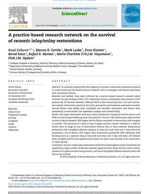 A practice-based research network on the survival of ceramic inlay/onlay restorations.