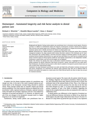 Dentareport - Automated longevity and risk factor analysis in dental patient care.